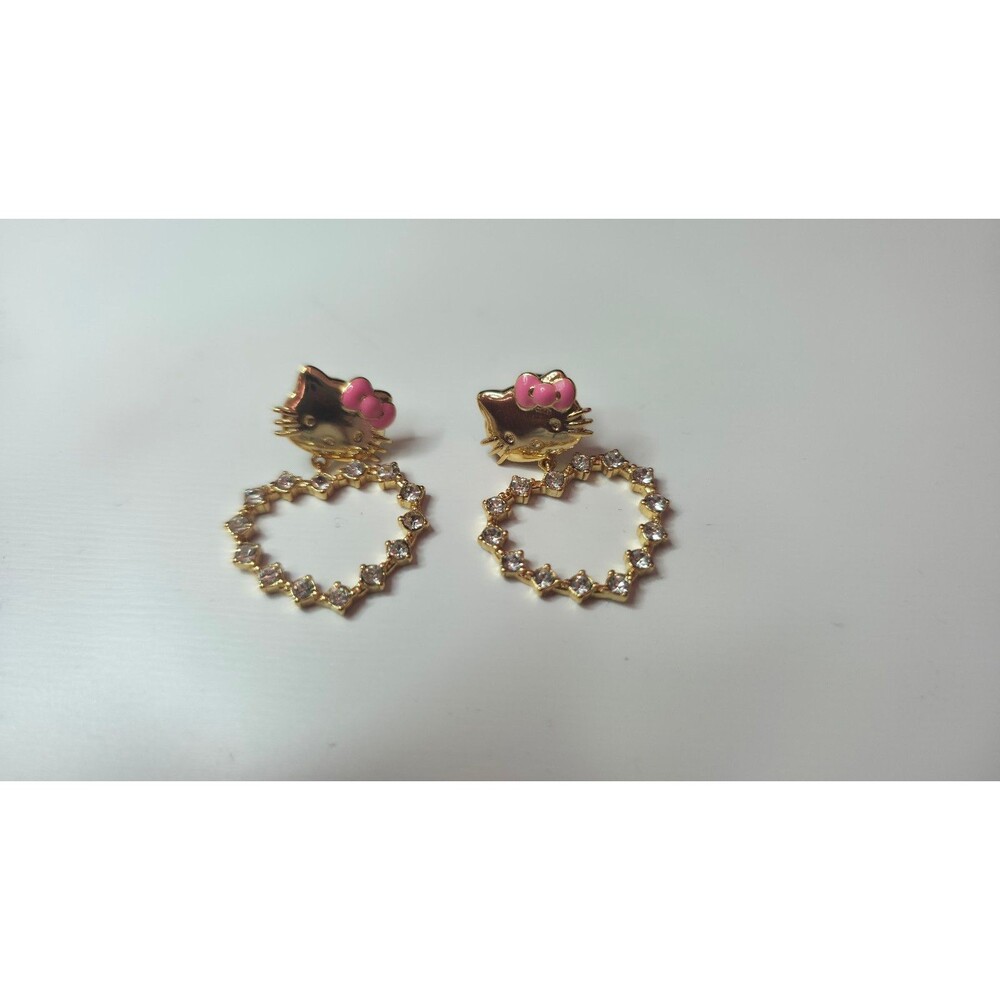 Hello Kitty Sanrio Heart Hoop Earring.